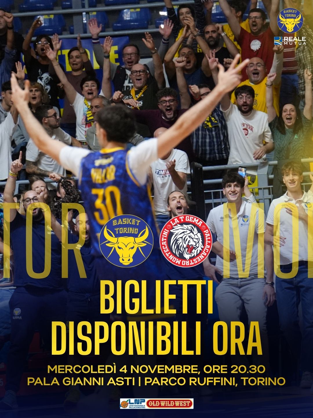 Torino vs Montecatini, biglietti disponibili ora per la sfida del 4 novembre
