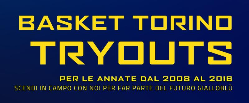 Dal 9 giugno i tryouts per entrare nel settore giovanile di Basket Torino
