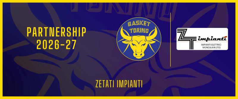 ZetaTi Impianti e Basket Torino ancora insieme: prosegue la partnership